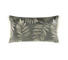 Coussin Franges 30x50 Cm Velours Or Adelor Anthracite