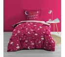 Housse De Couette 140x200 + Taie Phosphorescent Moonlight Rose Coton