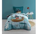 Housse De Couette 140x200 + Taie Moussaillon Coton 42 Fils