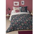 Housse De Couette 240x220 Flore + 2 Taies Coton 57 Fils