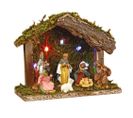 Crèche De Noël Lumineuse 7 Santons 5 LED H13.5