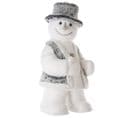 Décoration Bonhomme De Neige Debout Avec Chapeau 50 Cm