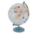 Globe Terrestre Base Métal Pour Enfant Bleu D20