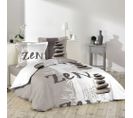 Housse De Couette 240x220 + 2 Taies Galets Zen Coton 42 Fils