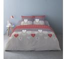 Housse De Couette 260x240 Naty + 2 Taies Coton Flanelle