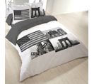 Housse De Couette 240x220 Time Square + 2 Taies Coton 52 Fils