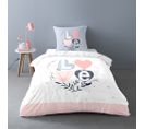 Housse De Couette 140x200 Love Celia + Taie Polycoton