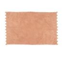 Tapis Rectangle Coton Pompons 100x150 Rose