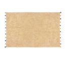 Tapis Rectangle Coton Pompons 100x150 Beige