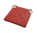 Lot De 4 Galettes De Chaise Duo Velcro 38x38 Terracotta Lin