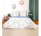 Housse De Couette 240x220 Satin Fanille + 2 Taies 100% Coton 78 Fils