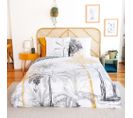 Housse De Couette Réversible 240x220 Soli + 2 Taies 100% Coton Adouci 57 Fils/cm2