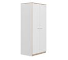 Armoire 2 Portes Avec Penderie Effet Bois H200 X L91cm