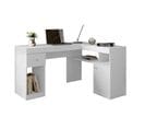 Bureau D'angle Blanc Caisson Et Rangements