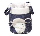 Lot De 3 Corbeilles Gigogne En Tissu En Coton Bleu