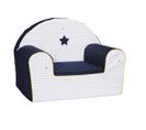 Fauteuil Club 42x51cm En Coton Blanc