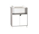 Scandi - Commode 2 Portes Et 1 Niche Gris