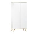 Armoire 2 Portes Serena - Blanc Et Bois