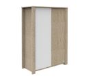 Armoire 2 Portes Antonin - Bois Et Blanc