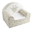 Fauteuil Club  En Coton Blanc