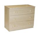 Commode Porto 3 Tiroirs Vernis Naturel