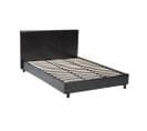 Lit Atlanta 160x200 + 1 Sommier + 1 Matelas Carlton / Noir