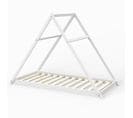 Lit Cabane 90x190 Sommier Inclus Paco Blanc