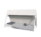 Lit Cabane Tipi 90x190 + 1 Toile + 1 Sommier / Blanc