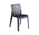 Lot De 4 Chaises Empilables Tela / Gris Foncé