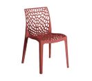 Lot De 4 Chaises Empilables Tela / Rouge