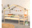 Lit Cabane Mi-hauteur 90x190 Sommier Inclus Penny - Bois