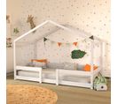 Lit Cabane 90x190 Sommier Inclus Célia - Blanc