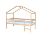 Lit Cabane Mika 90x190 + Sommier + Matelas Iris  / Naturel