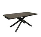 Table à Manger Extensible 180x90cm Osiris + 2 Allonges De 50cm- 12 Personnes- Noir Effet Marbre