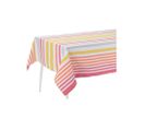 Nappe Enduite À Rayures Multicolores Carrée 145 X 145 cm