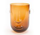 Vase Visage Marron