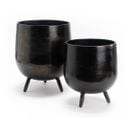 Set De 2 Cache Pots Noir