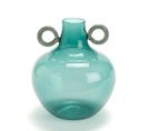 Vase Rond Bleu Anse Grise