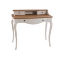 Bureau Secrétaire En Bois Blanc Shabby Chic - Betsy