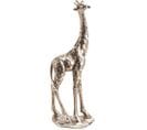 Girafe Debout En Polyrésine Argenté