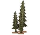 Sapins Décoratifs En Bois De Manguier Vert (lot De 3)