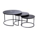 Set De 3 Tables Basses Etain