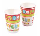 Lot De 6 Gobelets Jetables "joyeux Anniversaire" 25cl Multicolore