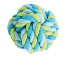 Jouet Pour Chien "balle Corde" 15cm Bleu et Vert