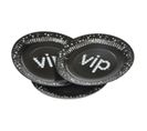 Lot De 6 Assiettes En Carton "vip" 18cm Noir