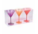 Lot De 3 Verres à Cocktail "acrylique" 16cm Orange