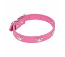 Collier Fantaisie Pour Chien "couronnes" 45cm Fuchsia