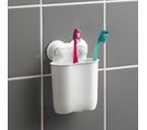 Panier De Douche Design "ventouse" 15cm Blanc