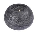 Bougie Boule Déco "rustique" 13cm Noir