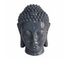 Statue Déco "tête De Bouddha" 34cm Gris